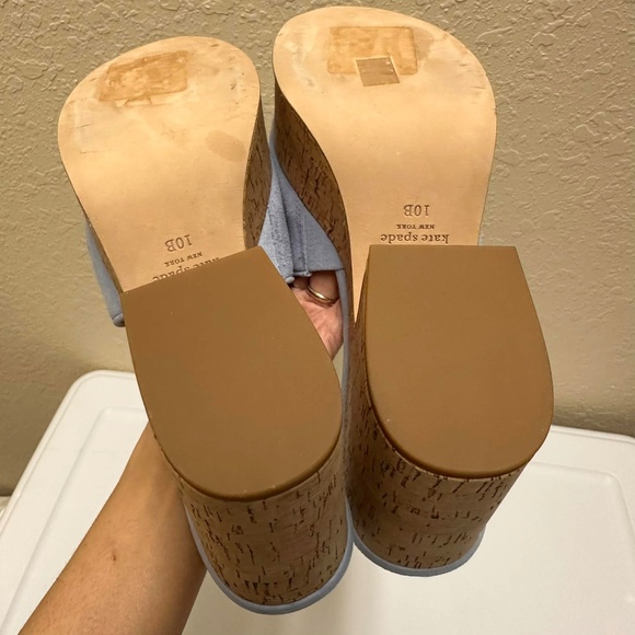 KATE SPADE NEW YORK Ibiza Slip-On Platform Wedge Sandals Size 10 – Excellent - Picture 6 of 8